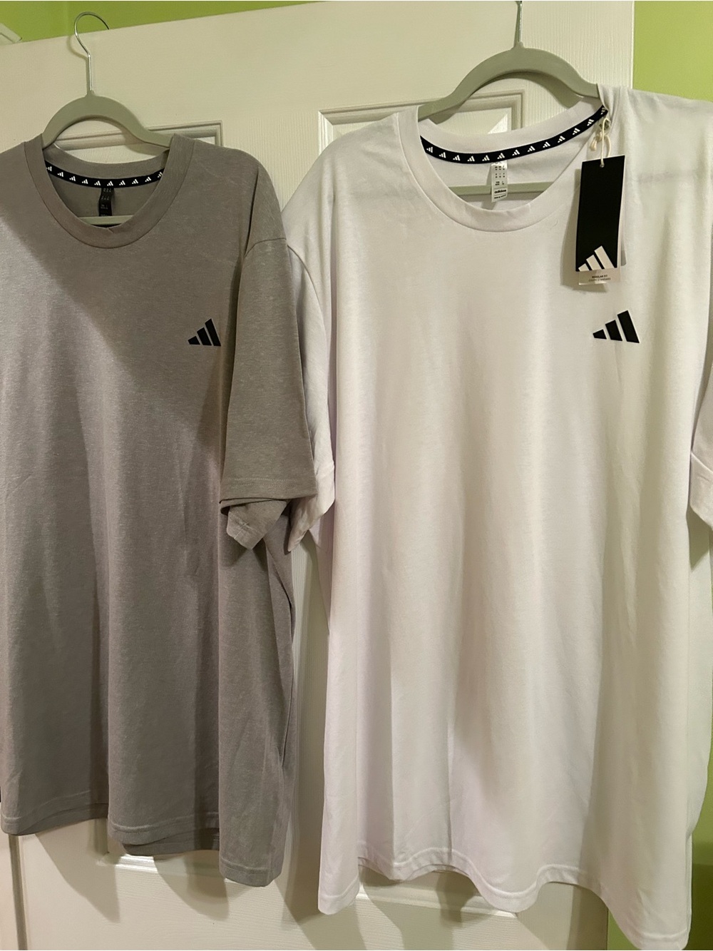 Adidas’s Originals Short Sleeve Crew Tees in White & Gray - Twin Pack